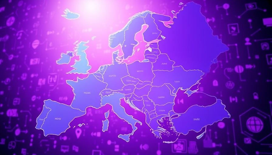 Digital Markets Act EU illustrated with European map and digital symbols.