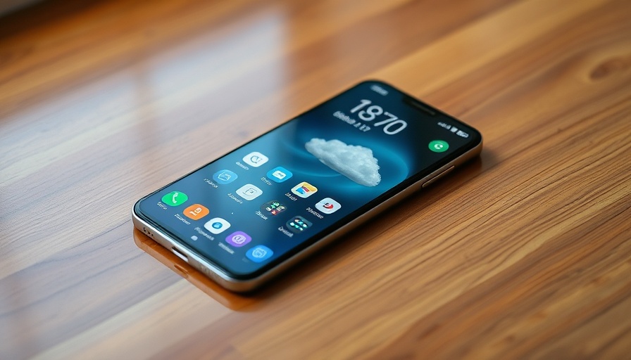 One UI 7.0 interface on smartphone over wooden surface.