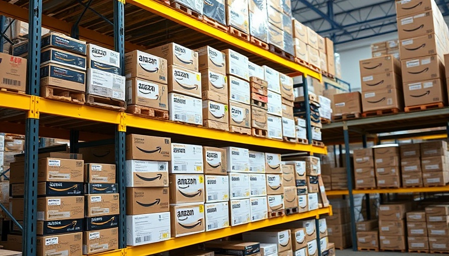 Amazon packages on shelves, illustrating retourenpolitik changes.