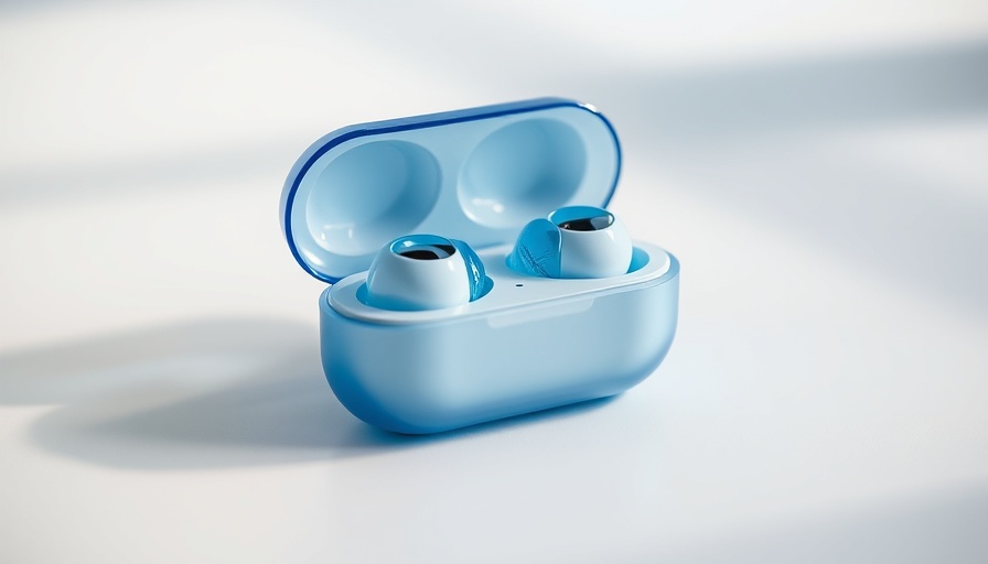 Sony WF-C710N true wireless earbuds in translucent blue charging case.