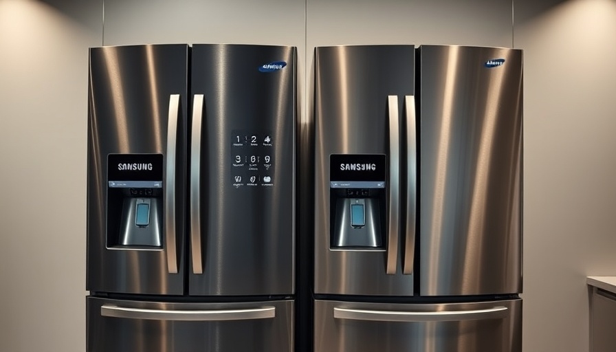 Samsung intelligente Haushaltsgeräte: sleek smart refrigerators.