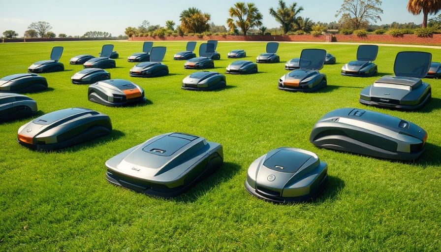 Variety of Mähroboter ohne Begrenzungskabel on a green lawn.