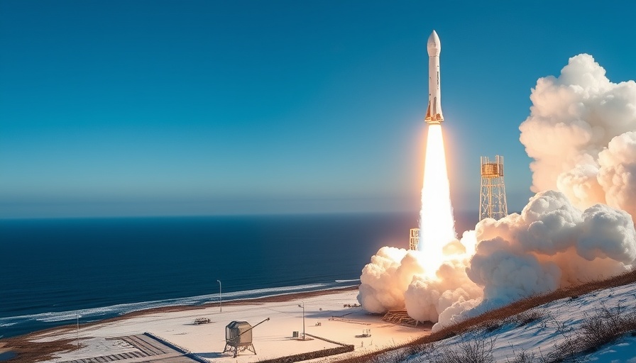 Isar Aerospace Spectrum-Rakete launching from snowy coastal site.