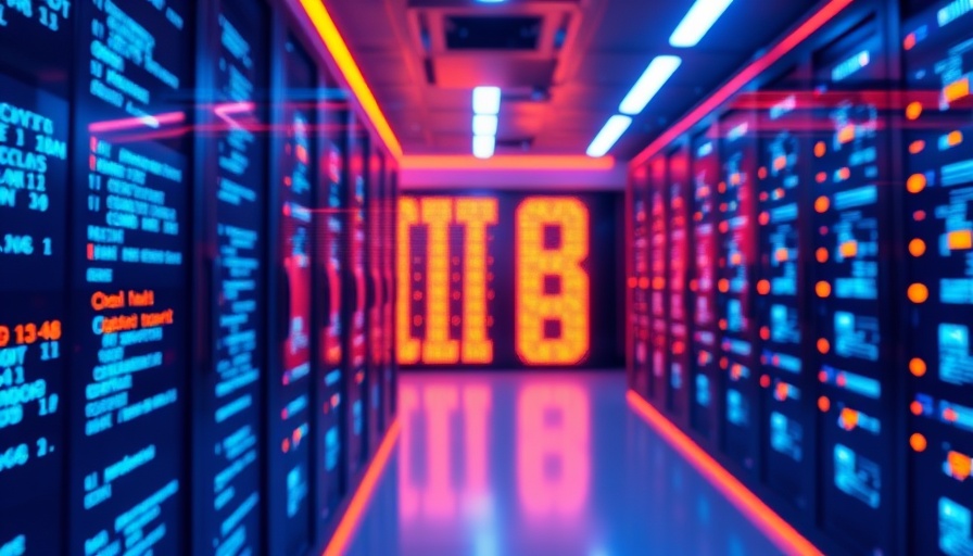 Abstract digital code on a neon server wall, DOGE vs. COBOL US-Behörden.
