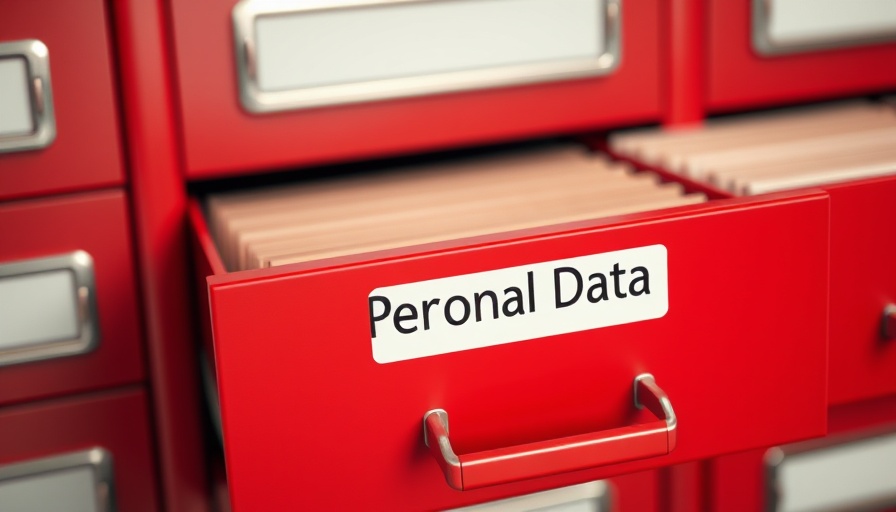 Rotes Aktenordner mit Aufschrift 'Personal Data' zeigt Datenschutz.