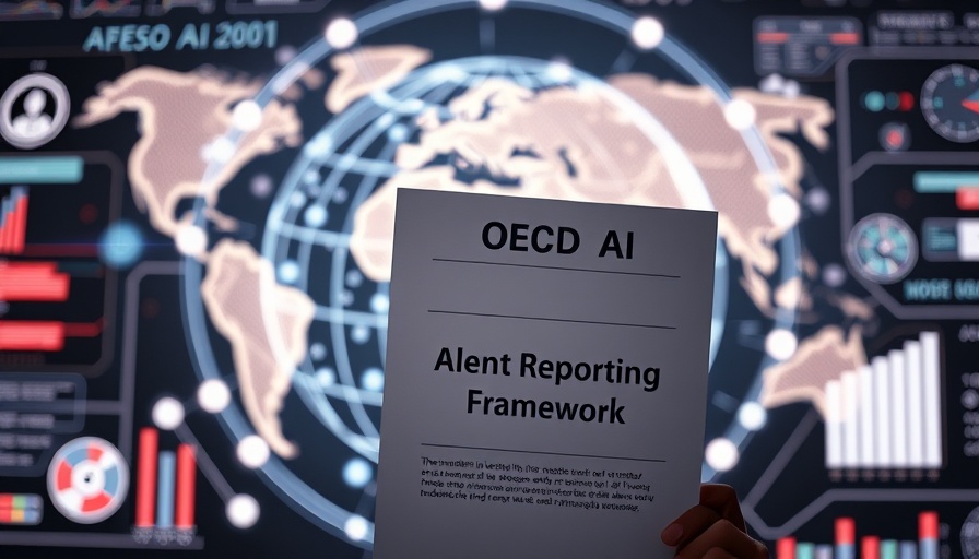 OECD Meldesystem für KI-Vorfälle document with digital globe backdrop
