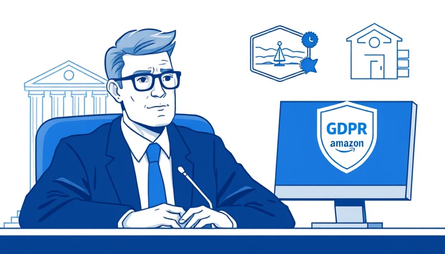 Rekordbußgeld gegen Amazon visual with judge and fine details