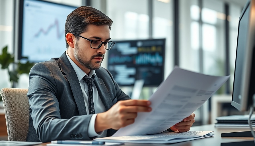 Person analyzing documents related to EU AI Act in an office.