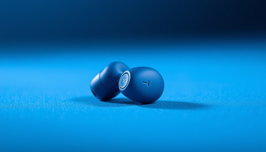 OnePlus Kopfhörer Angebot: Blue earbuds floating above the case.