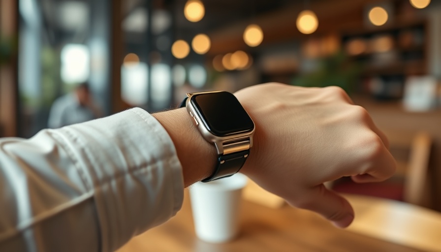 Smartwatch being used for contactless payment in cafe, digitale Bezahloptionen verpflichtend.