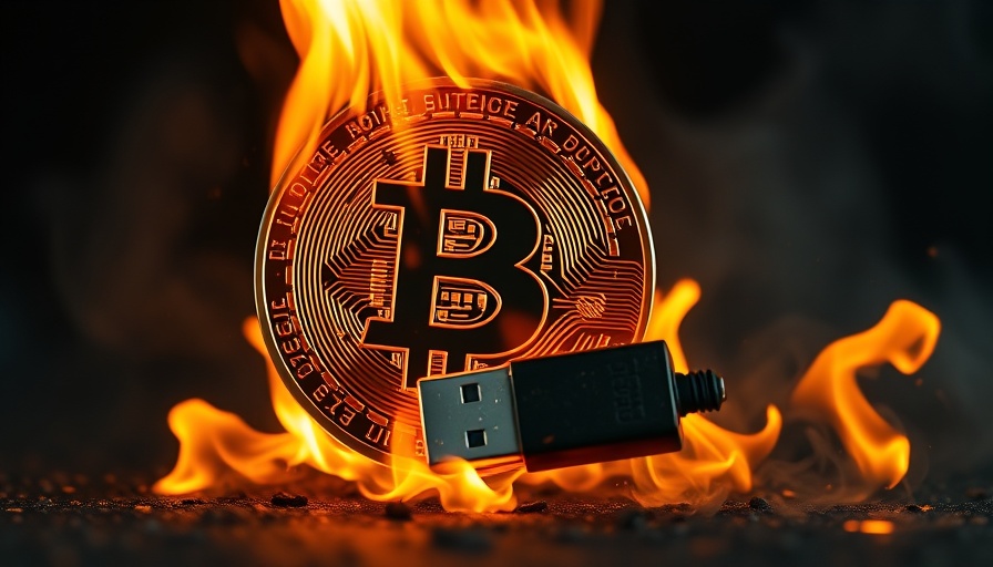 Risiken der Eigenverwahrung von Bitcoin symbolisiert durch Brennen von Bitcoin und USB.