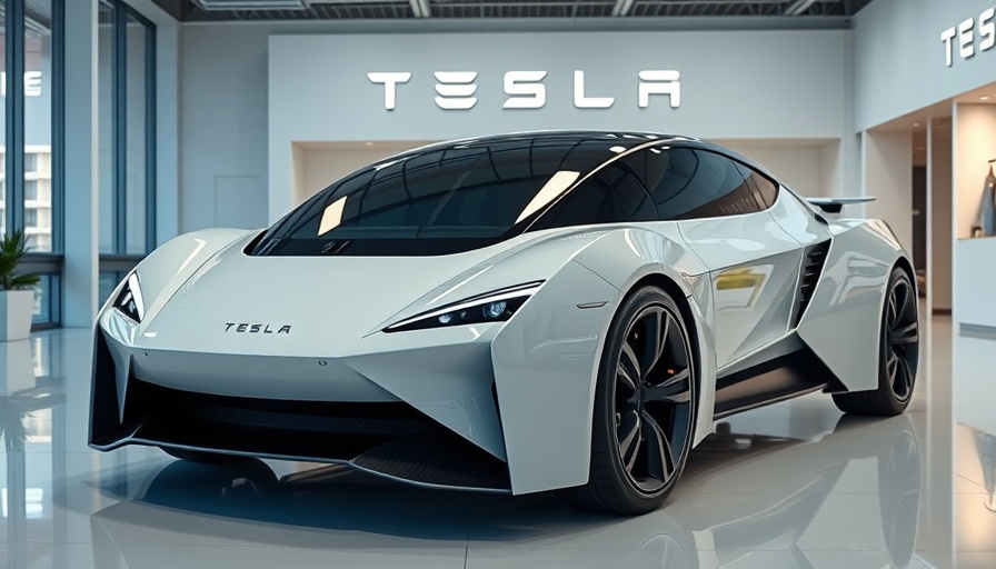 Tesla Cybertruck displayed indoors, angular design, showroom.