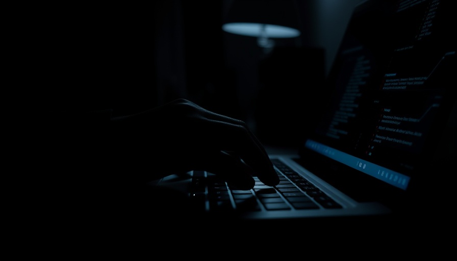 Silhouetted hand typing on laptop during Cyberangriff Europcar.