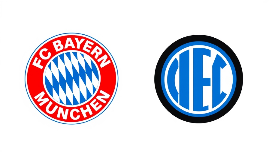 Champions League Bayern Munich and Inter Milan logos side by side.