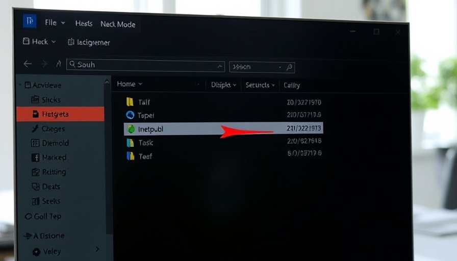 Windows Explorer highlights Microsoft inetpub Ordner.