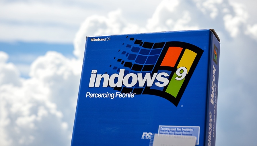 Windows 95 upgrade package featuring iconic logo and CD.