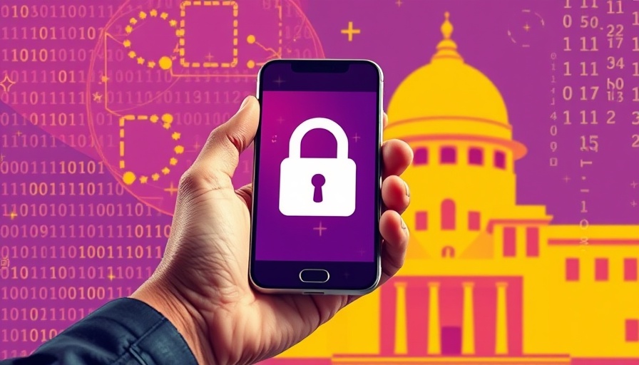 Datenleak im Darknet representation with smartphone and government building.