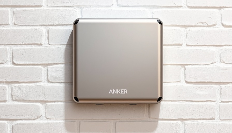 Anker Solix Solarbank 3 Pro mounted on a wall, close-up.