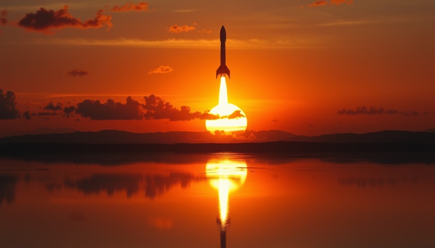 Rocket launch at sunset challenging SpaceX-Monopol wackelt.