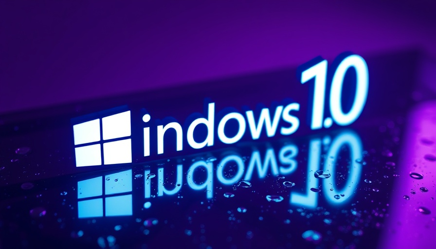 Windows 10 Support-Ende logo with water droplet effect
