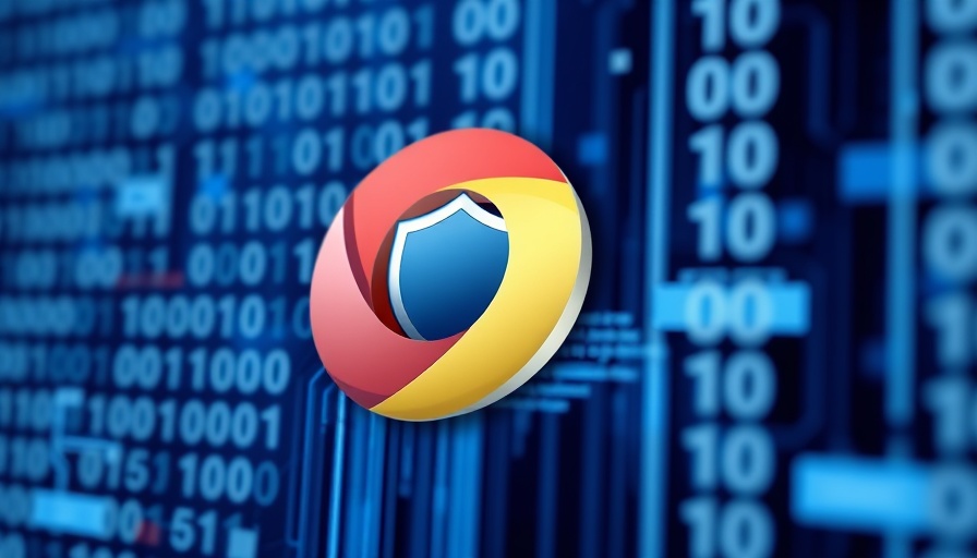 Neues Chrome-Update Sicherheit symbolisiert durch digitalen Schild.