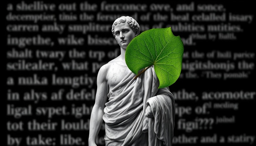 Digital art of a statue with a fig leaf at Zentrum für digitale Souveränität.