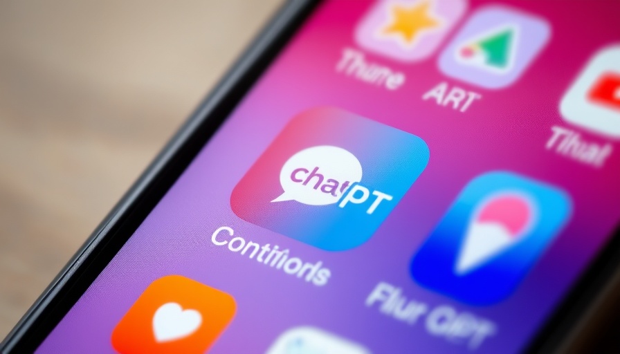 ChatGPT app icon on smartphone screen, close-up view.
