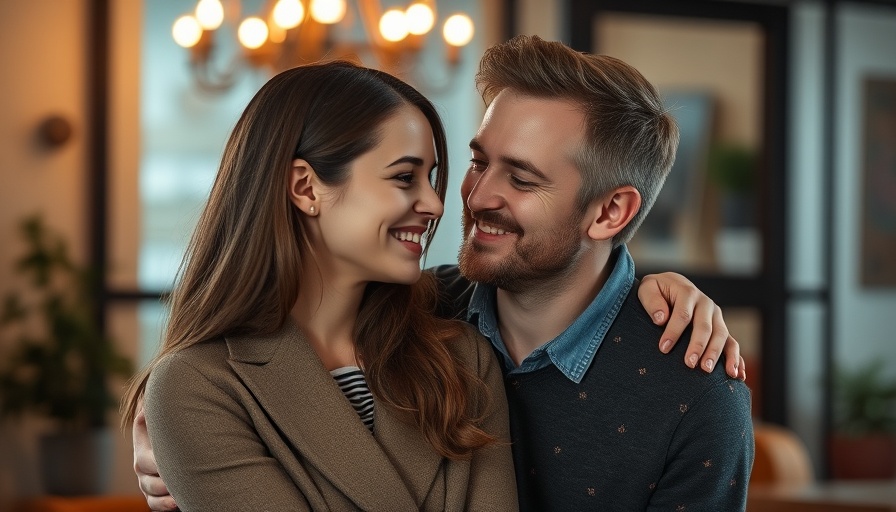 Perfekte Beziehung für Deutsche: Smiling couple embracing intimately.