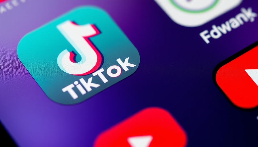 TikTok and YouTube app icons on smartphone screen close-up.