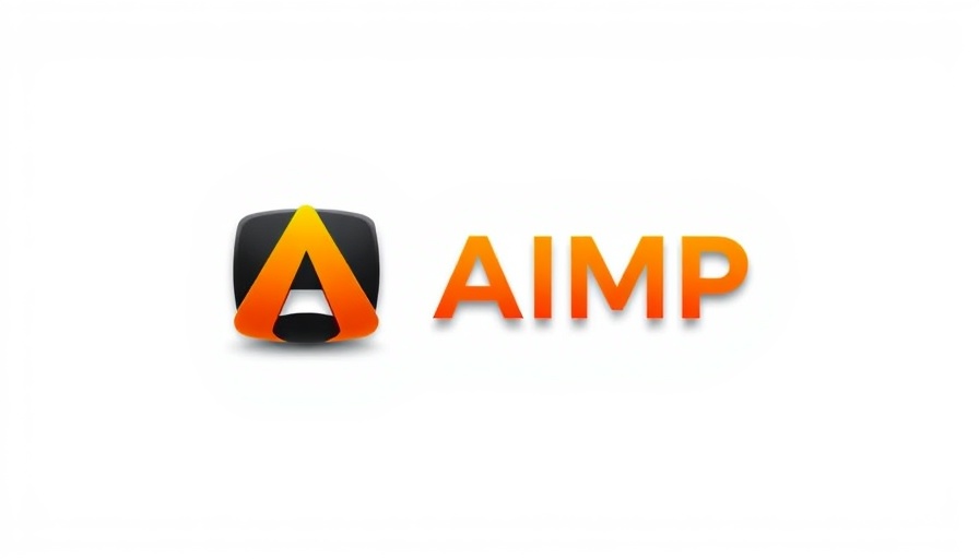 AIMP Mediaplayer logo, minimalistic design, white background.