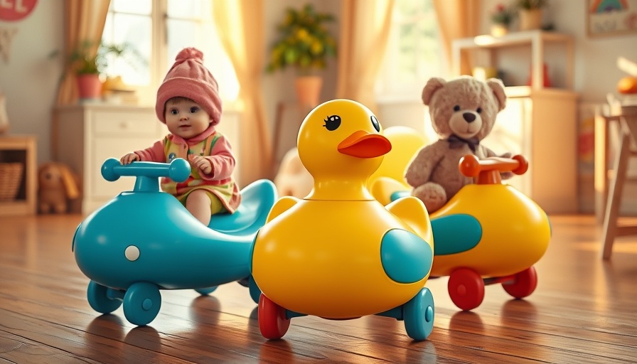 Baby Born Push Along Berta with doll and teddy in playroom.