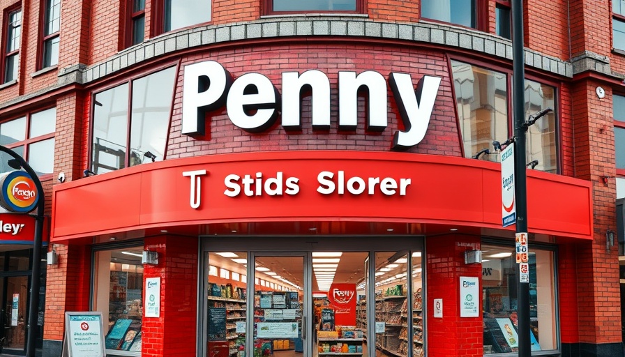 Penny Markt Bad Oldesloe entrance with red signage