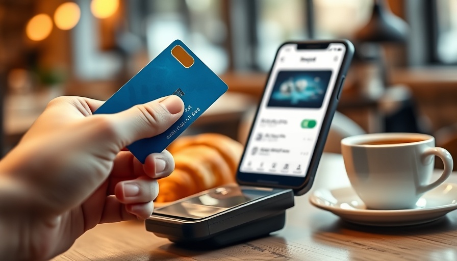 DKB Kundenstatus Vorteile - mobile banking with blue credit card in cafe.