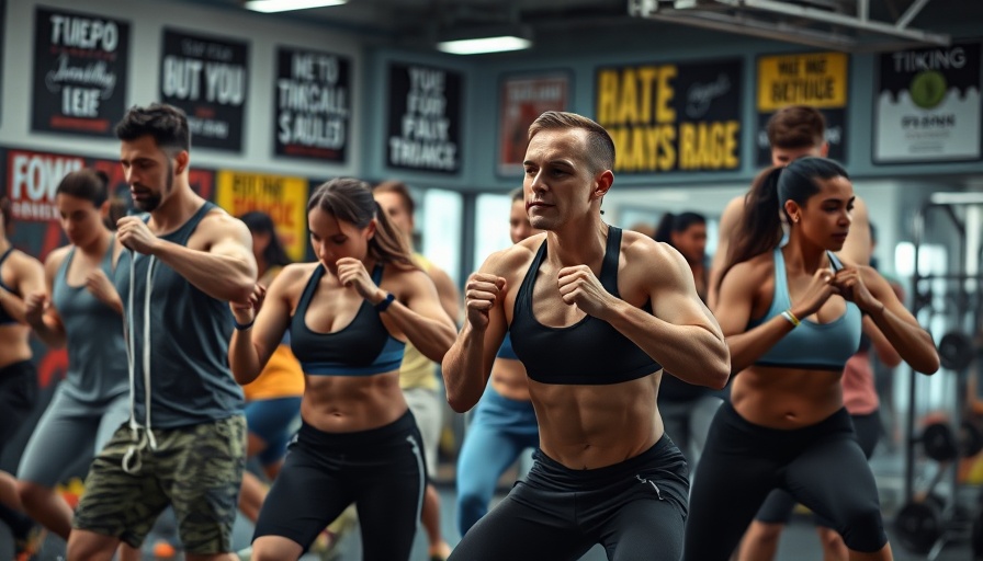 Group workout scene in gym, 10-Minuten-Workout Kalorien verbrennen