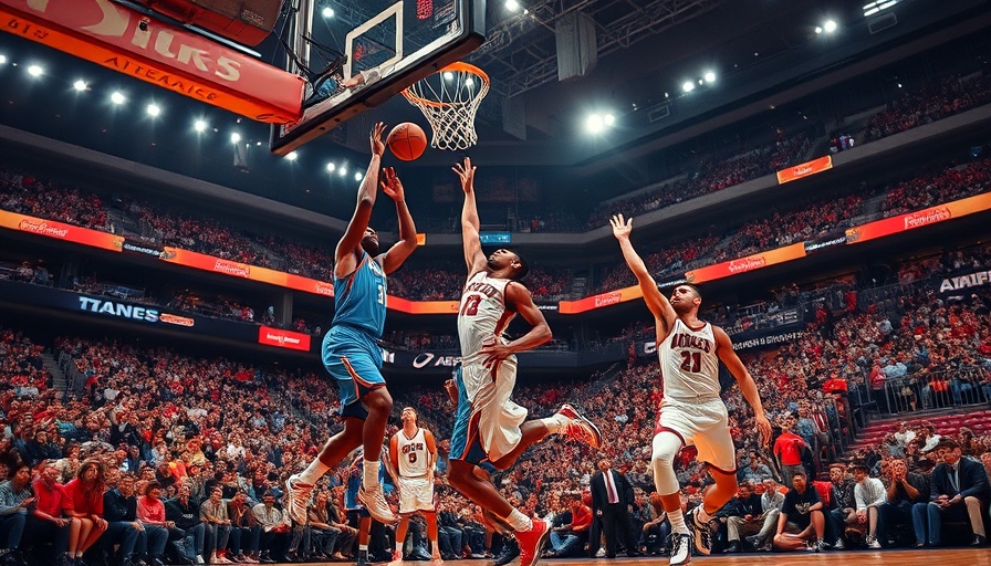 Players in action during NBA Playoffs game, watch online.