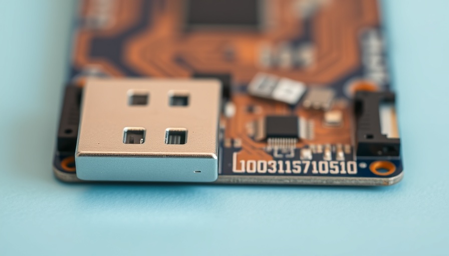 USB 2.0 card on light blue background highlighting technology.