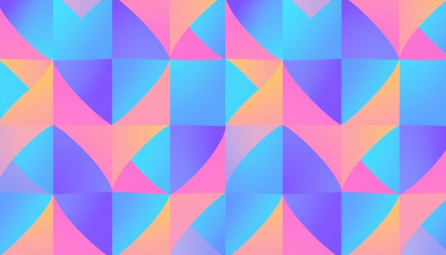 Geometric pattern with vibrant colors in a minimalist design