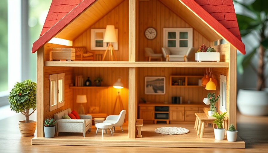 Eco House von goki wooden dollhouse with interior setup.