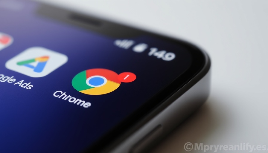 Google Chrome and Google Ads app icons on smartphone screen.