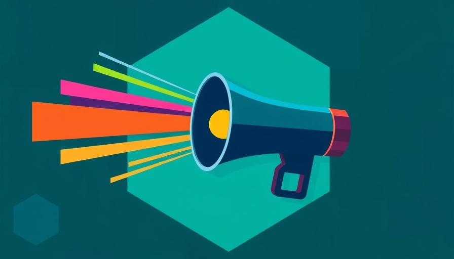 Abstract colorful megaphone with geometric pattern, TAKE IT DOWN Act zensiert Inhalte.