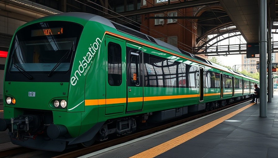 Nordbahn train at end station in May 2023