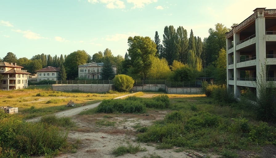 Vacant construction site showing bauverzögerungen in Stormarn with overgrown grass.