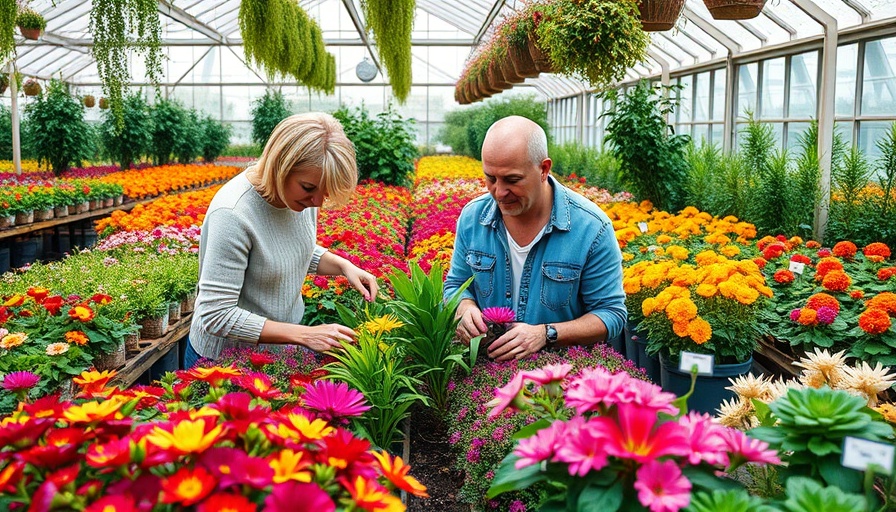 Gartensaison im Gartencenter Ashleann: plant selection in greenhouse.