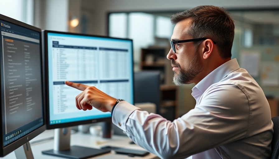 Man reviewing elektronische Patientenakte on screen