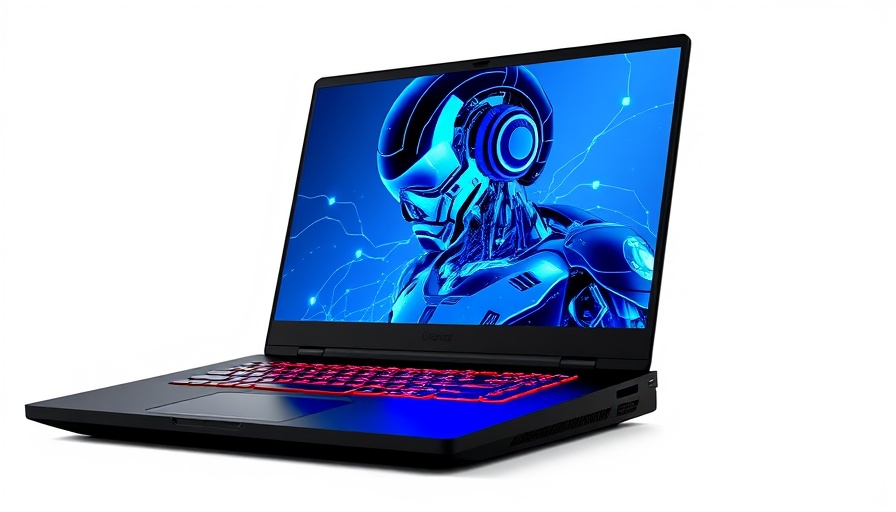 High-end gaming laptop with a vibrant display and RGB lighting.