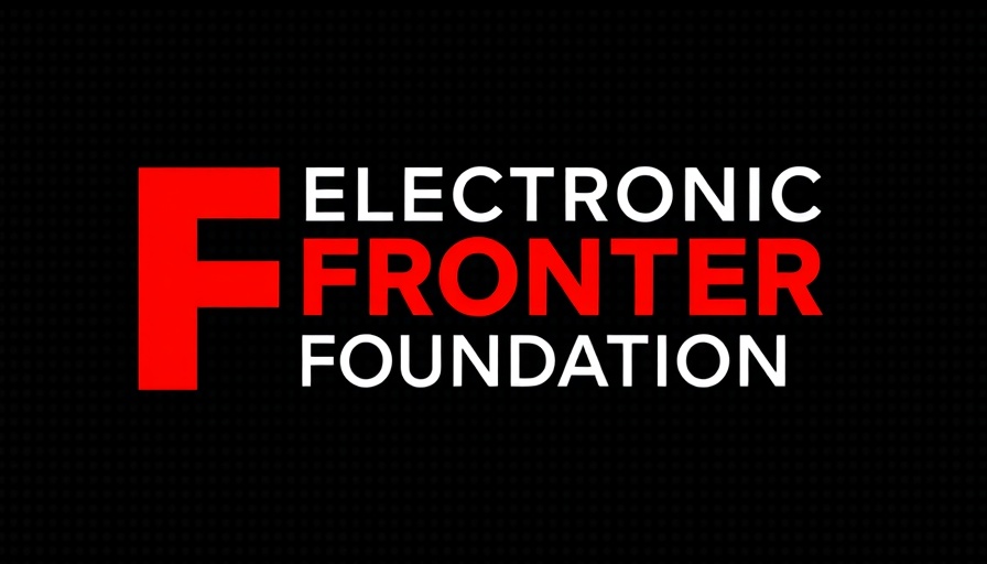 Electronic Frontier Foundation logo related to data privacy advocacy.