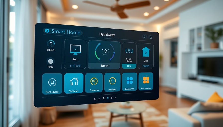 Smart home dashboard interface displaying room controls.