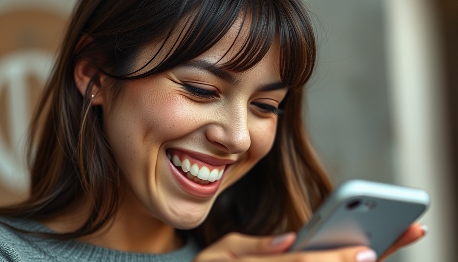 Prepaid-Tarife 2025, young woman laughing while using a smartphone.