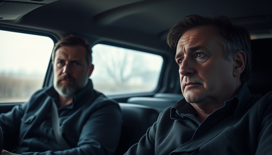 Introspective moment with middle-aged men in vehicle, Langzeitarbeitslosigkeit.
