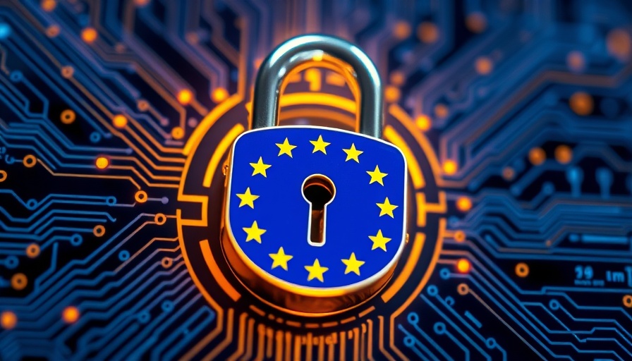 Digital security with cyber padlock and EU stars representing TikTok Strafe Datenschutz EU.